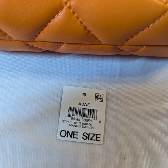 INC International Concepts Orange Quilted Shoulder Bag BNWT - Picture 9 of 13